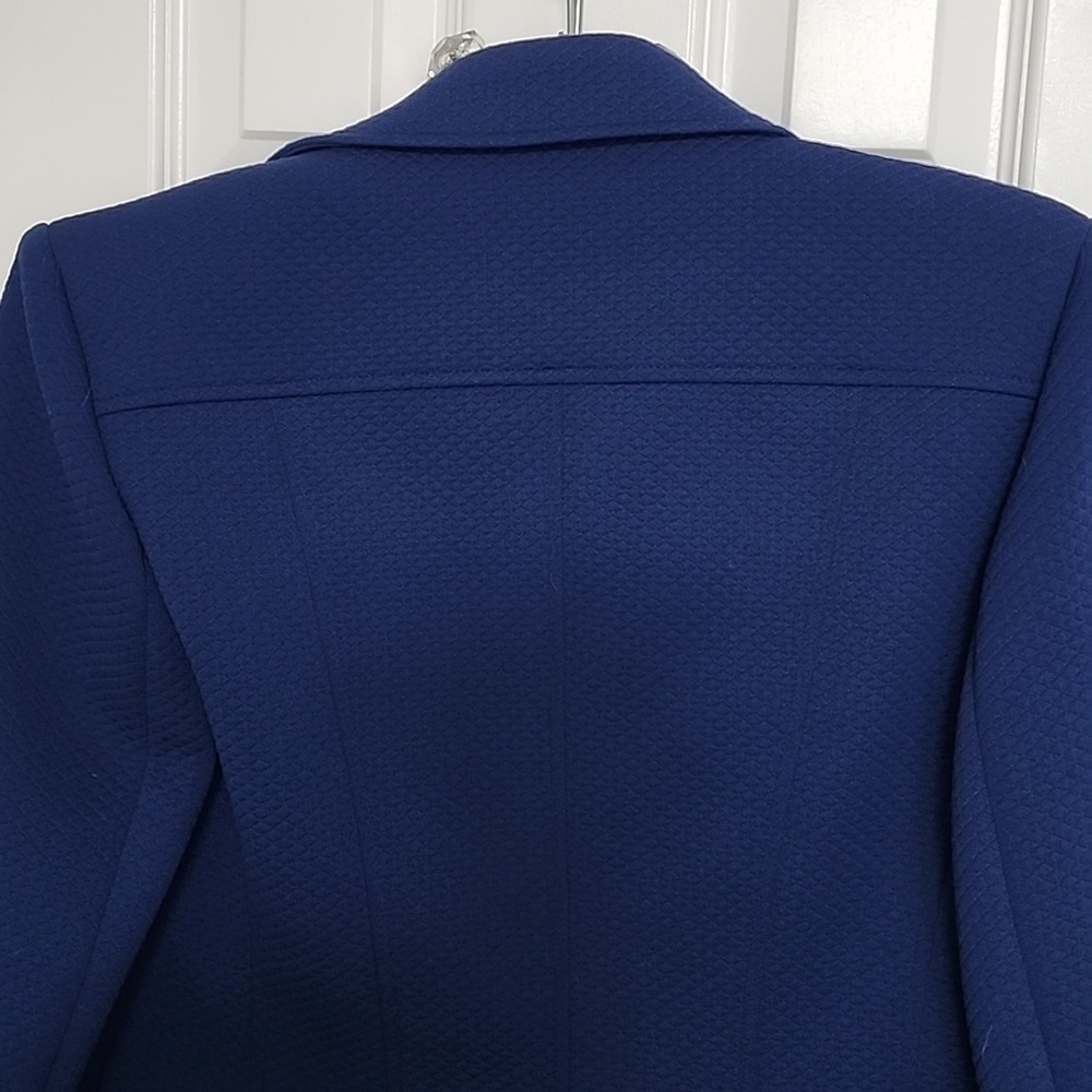 NWOT Talbots Suit Jacket Blazer Royal Blue Zip Front Size 6 - Picture 9 of 9